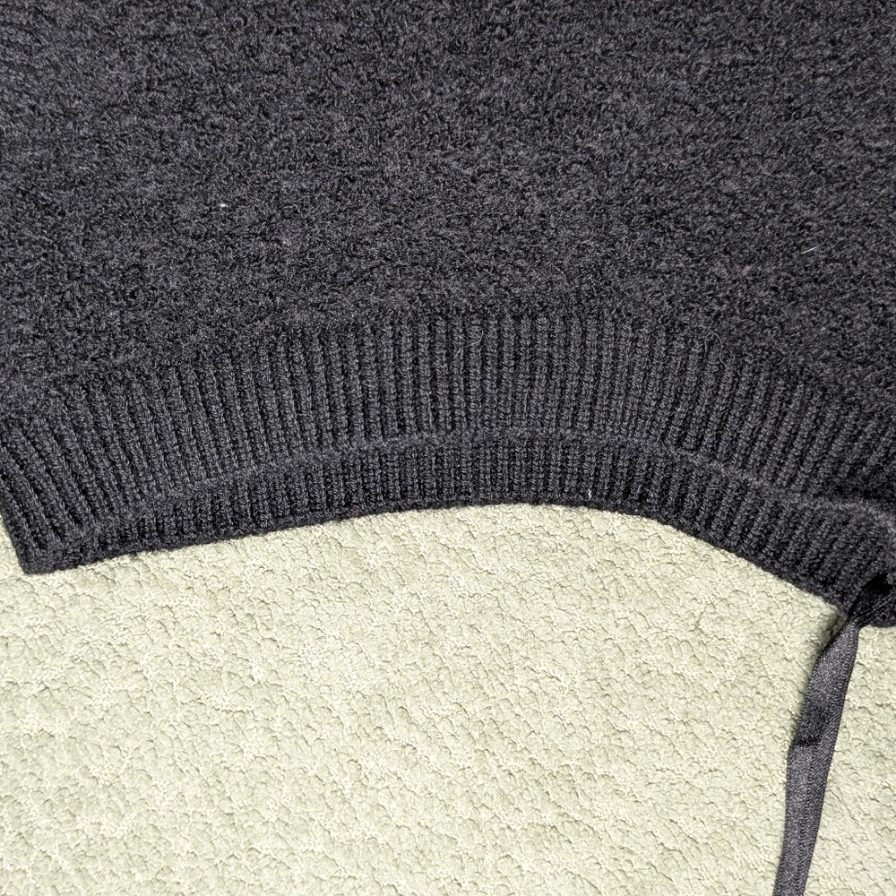 Aritzia Babaton Wool Ribbed Mini Dress | Black | Size L (Fits M) - Picture 7 of 12